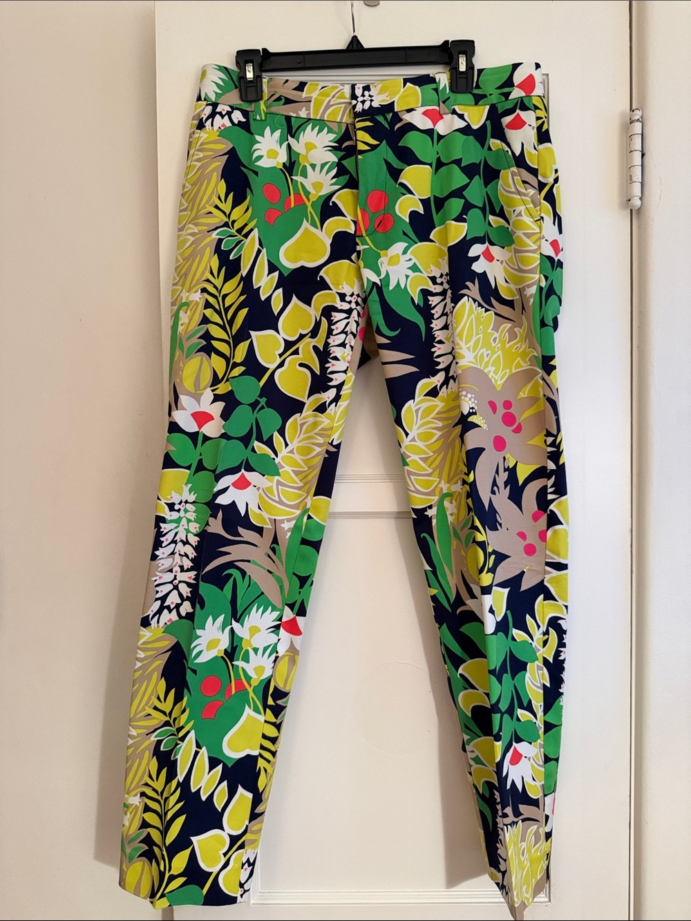 Men's Tropical Floral Dress Pants - Green Multi